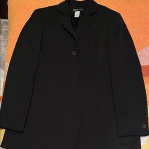 Jones New York Black Notch-Lapel Single-Breasted Blazer